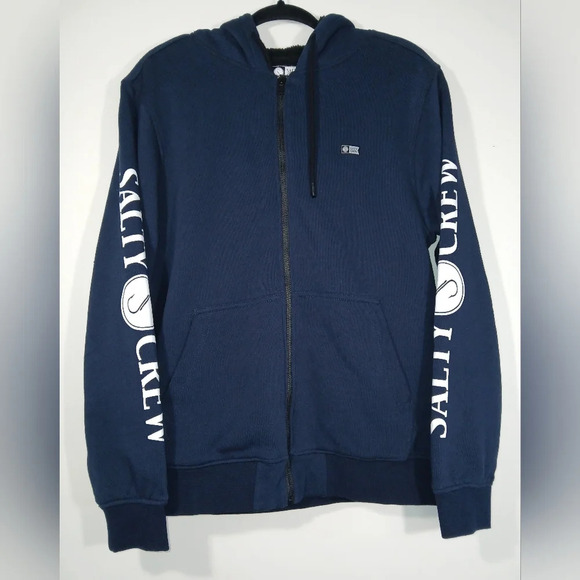 SALTY CREW REFUGE SHERPA FLEECE HOODIE. - Picture 1 of 5